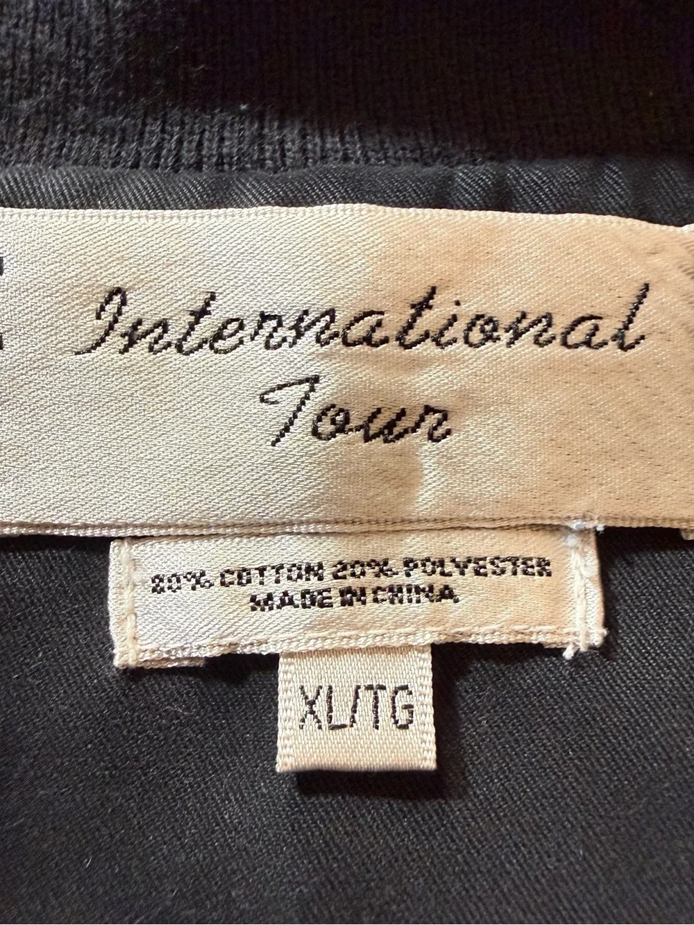 Vintage Izod Club International Tour Quarter Zip Sweatshirt Blue Black XL